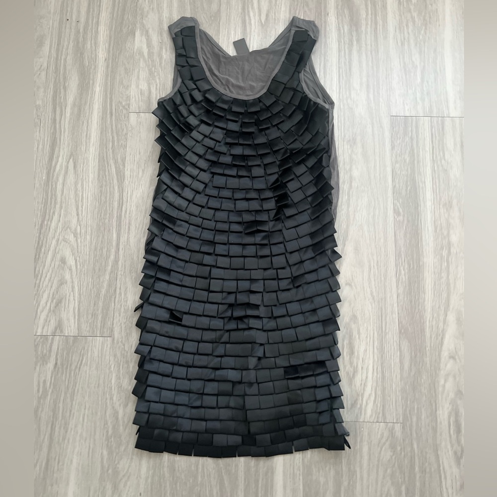 Vero Moda Black Textured Mini Dress Medium Sleeveless 3D Geometric Shift